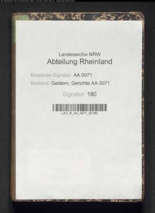 Lagerbuch der Güter und Einkünfte des Hauses Wachtendonk