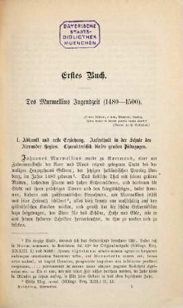 Johannes Murmellius : sein Leben und seine Werke ; nebst einem ausführlichen bibliographischen Verzeichnis sämmtlicher Schriften und einer Auswahl von Gedichten