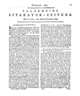 Bunte Reyhe. Ein Divertissement in der Sommerlaube. Hamburg: Matthießen 1785