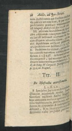 Tit. II. De Usufructu accrescendo