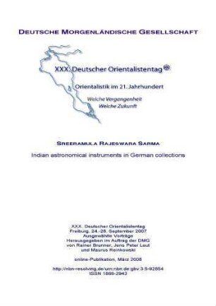 Indian astronomical instruments in German collections