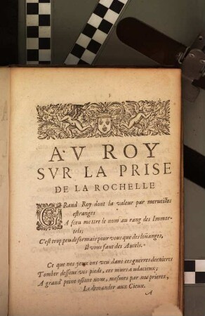 Au roy sur la prise de la Rochelle