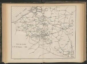 Carte des chemins de fer de Belgique.-1885.