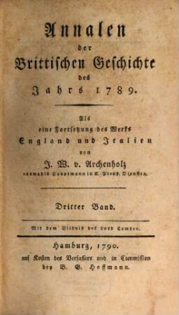 Annalen der brittischen Geschichte : des Jahrs .... 3. 1789 (1790)