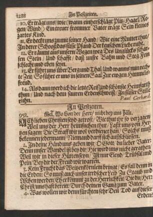 In Pestzeiten.