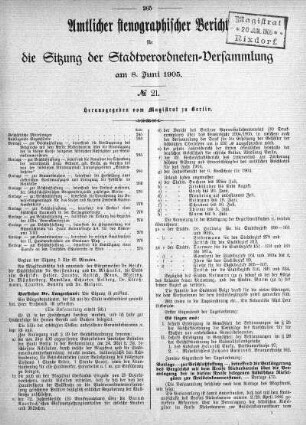 No. 21, 8. Juni 1905