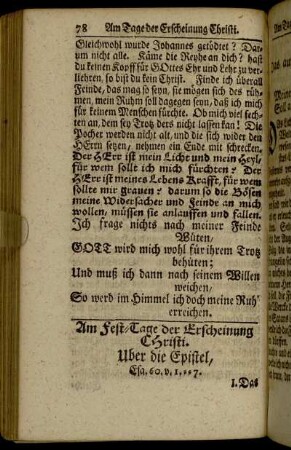 Am Fest-Tage der Erscheinung Christi