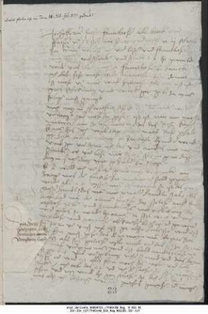 Kurfürst Friedrich III. von Sachsen informiert seinen Bruder, Herzog Johann von Sachsen, über seinen Gesundheitszustand und legt seine Auffassung zum Bauernaufstand dar. (Seiten: 33r-v)
