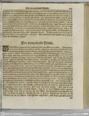 Der neunzehende Psalm