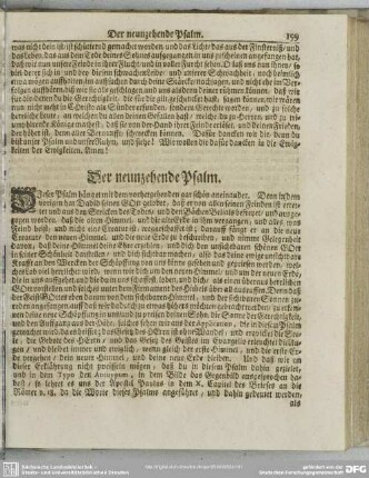 Der neunzehende Psalm