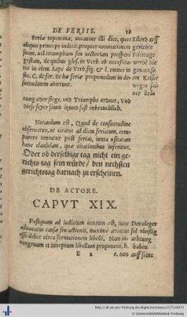 Caput XIX. De Actore.