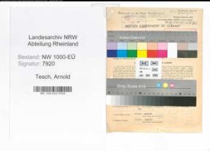 Entnazifizierung Arnold Tesch, geb. 07.10.1892 (Studienrat)