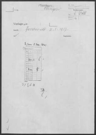 Öllingen: Visitationsbericht mit Pfarrbericht 1957