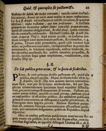 §. II. De fide publica generatim, & in specie de fœderibus.