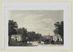 Ansicht des Château de Neuilly in Neuilly-sur-Seine, Kupferstich, um 1806