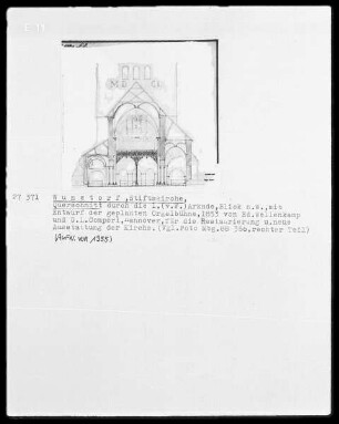Wunstorf, Stiftskirche, Querschnitt durch die linke Arkade