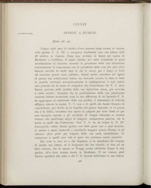 CCCLIV. Peiresc à Rubens. Aix, 11-12 février 1624