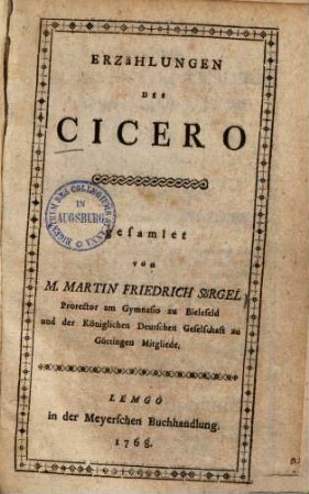 Erzählungen des Cicero
