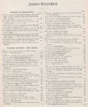 V-XIV Inhaltsverzeichnis