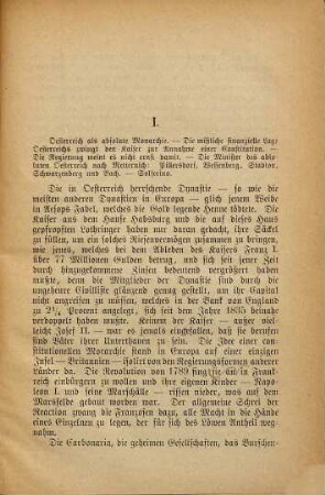 Hohenwart, Beust, Andrássy und ihre Politik : Enthüllungen aus d. Briefwechsel berühmter Staatsmänner. Von D. K.