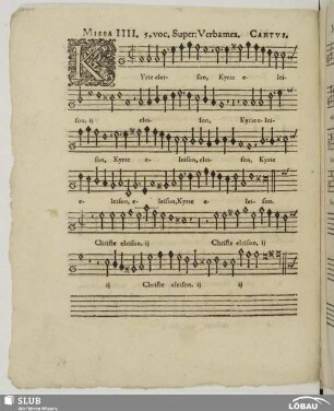 Missa IIII. 5. voc. super: Verba mea