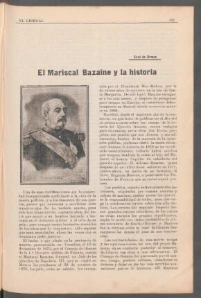 El Mariscal Bazaine y la historia