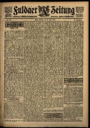 Zweite Ausgabe vom Montag, den 11. Juli 1904.