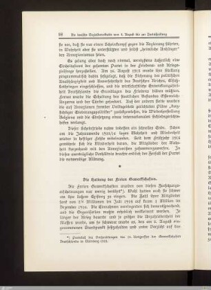Die Haltung der freien Gewerkschaften