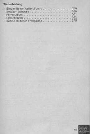Weiterbildung