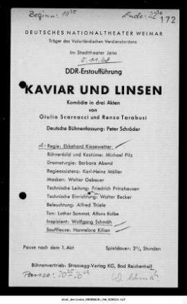 Kaviar und Linsen