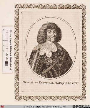Bildnis Nicolas de L'Hospital, marquis de Vitry (1644 duc)
