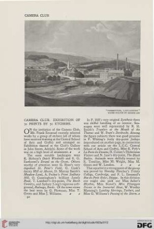 86: Camera club : Exhibtion of 50 prints by 50 etchers