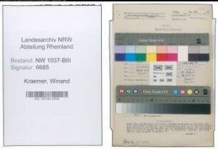 Entnazifizierung Winand Kraemer , geb. 08.04.1893 (Angestellter)