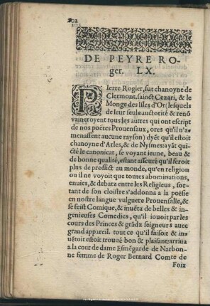 De Peyre Roger, LX