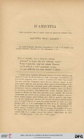 D'Amicitia