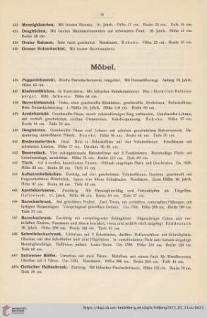 Möbel (Nr. 436-455)