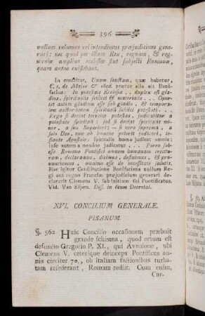 396-400, XVI. Concilium (§ 562 - 565)