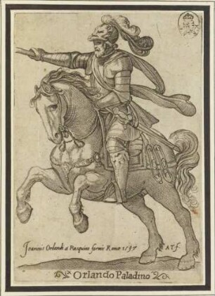 Orlando Paladino (der Ritter Roland, aus der Serie von acht Personen aus Ariosts Orlando Furioso)