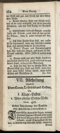 VII. Abtheilung Handelt Vom Creutz, Trübsahl und Leiden.