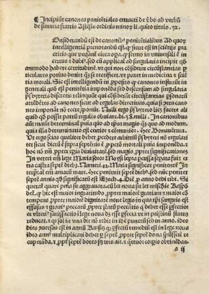 Textus canonum penitentionalium. cunctis curam animaru[m] habentibus multu[m] salubris atq[ue] perutilis de verbo|| ad verbu[m] pene. de summa fratris aste[n]sis ordinis minor[um] extractus