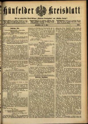 Ausgabe vom Samstag, den 11. Mai 1912.