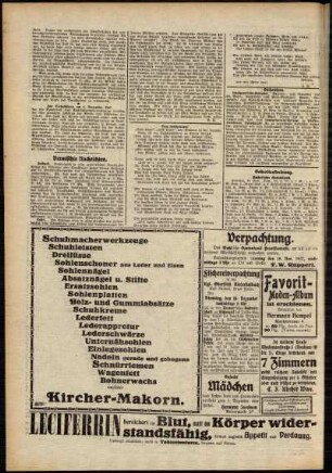 Zweite Ausgabe vom Samstag, den 17. November 1917.