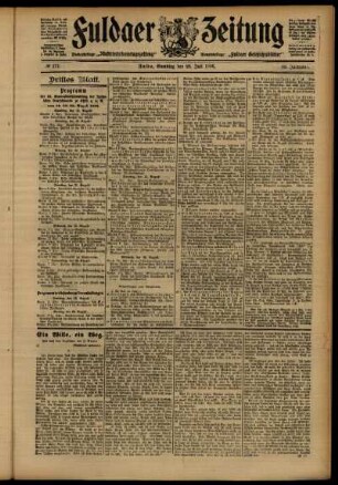 Dritte Ausgabe vom Samstag, den 28. Juli 1906.