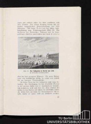 Abb. 15. Der Lustgarten in Berlin um 1700. Im Hintergrund das Pomeranzenhaus.