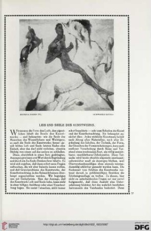 Leib und Seele des Kunstwerks