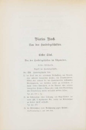 Viertes Buch. Von den Handelsgeschäften