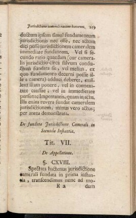 Tit. VII. De Appellatione.
