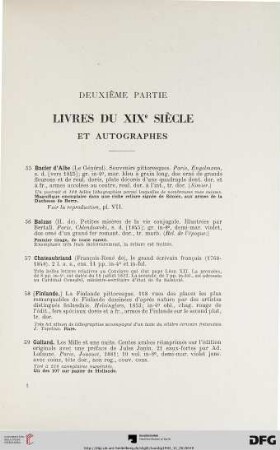 Deuxième Partie: Livres du XIX Siècle (Nr. 55-78)