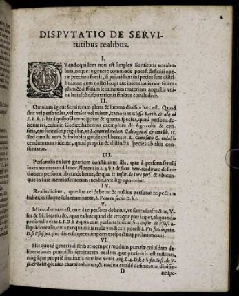 Disputatio De Servitutibus realibus.