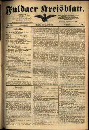 Ausgabe vom Montag, den 04. Februar 1907.